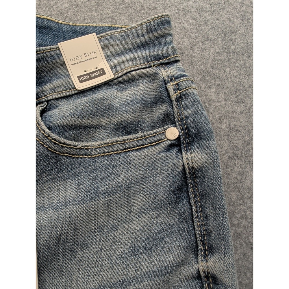 NWT Women's Judy Blue Bell Bottom Jeans Distressed High Rise size 1/25 - Picture 7 of 16